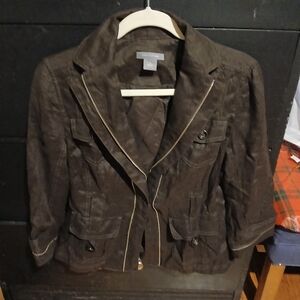 Ann Taylor Brown Jacket Size 6 Pre-owned